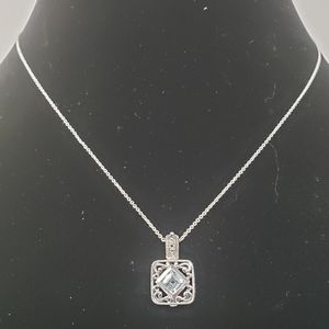 Sterling Silver Blue Topaz necklace